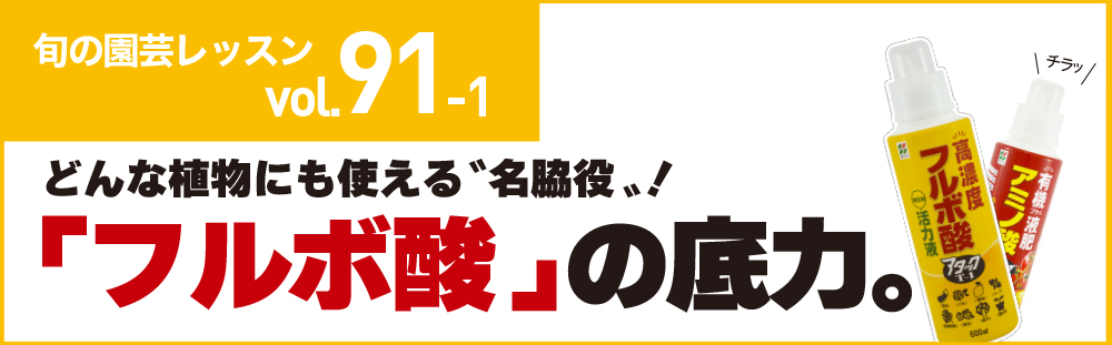 １どんな植物にも使える〝名脇役〟！「フルボ酸」の底力。